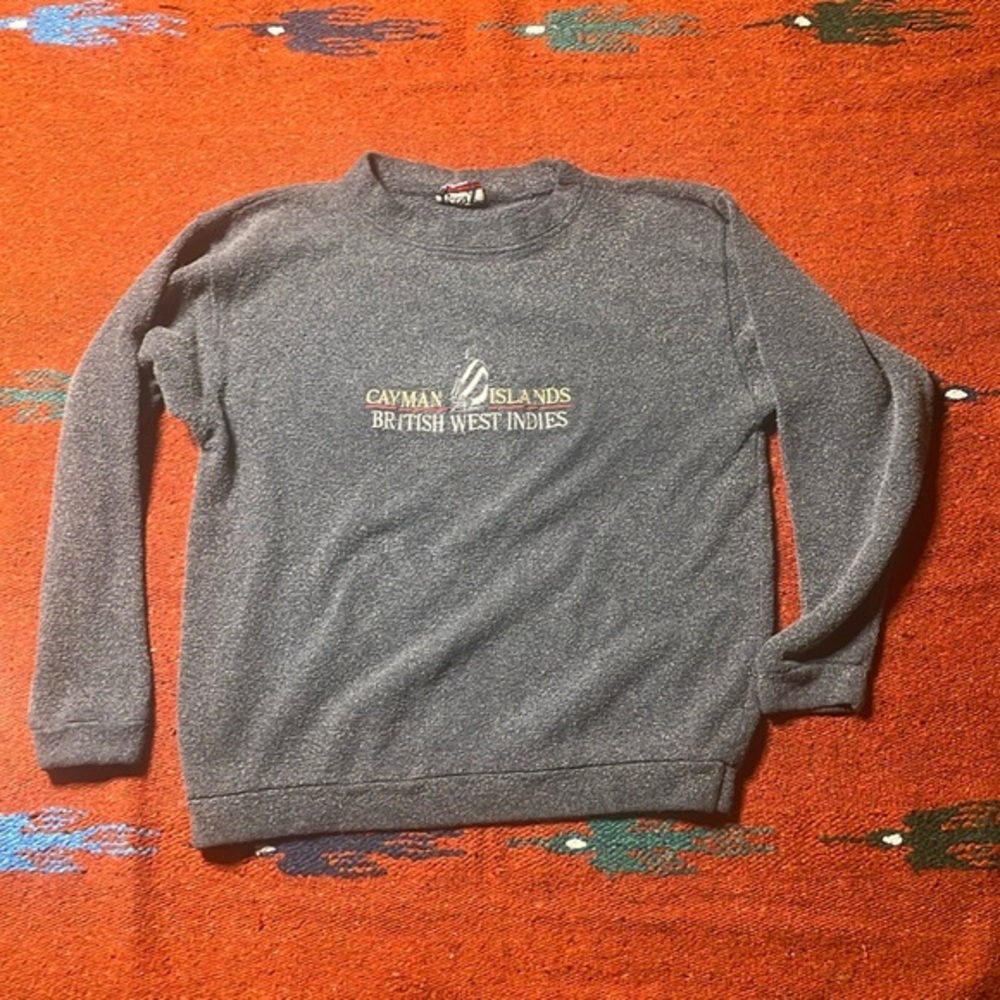 Cayman Island British West Indies Vintage‎ Basix USA Size M/L Grey Super Soft